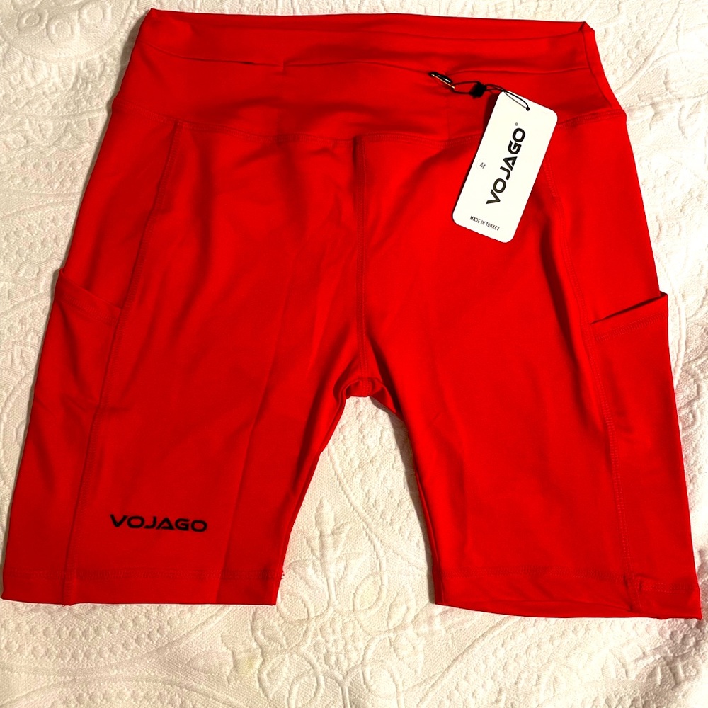 Vojago High Waist Yoga Running Biker Shorts Women with Pockets Athletic Women's